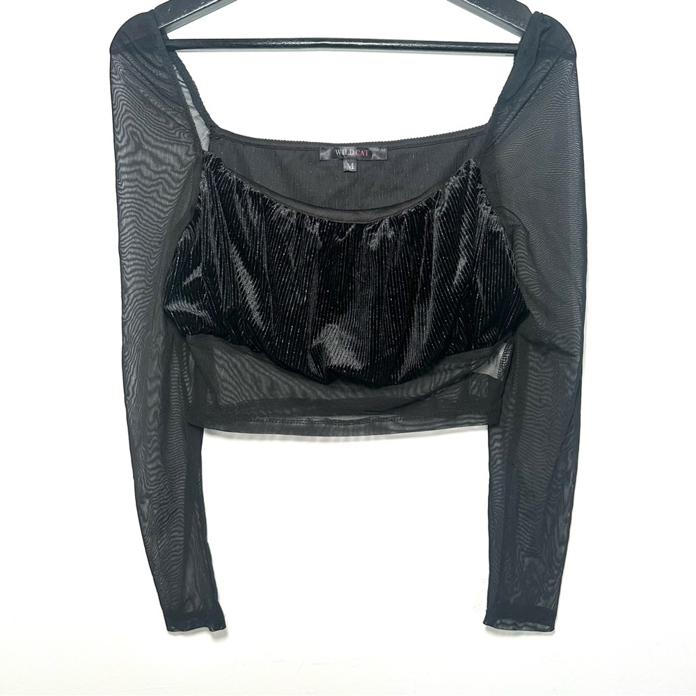 Women’s crop top ( sheer Mesh )